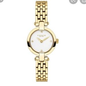 NWT COACH women’s ss gold plated quartz watch